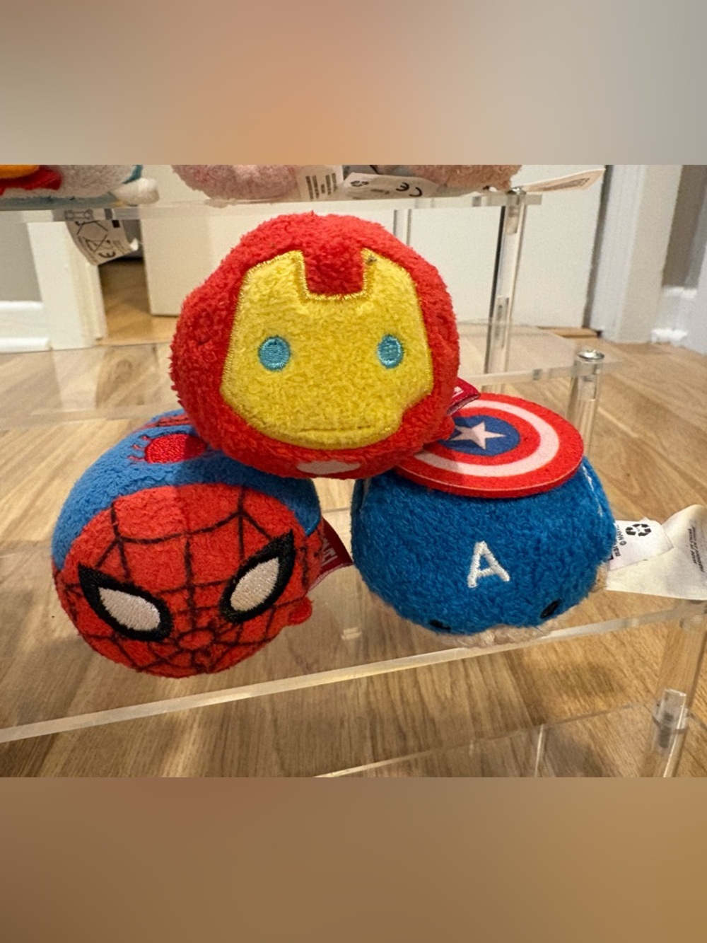 Tsum tsum marble plush. Spider-Man , captain America , iron man